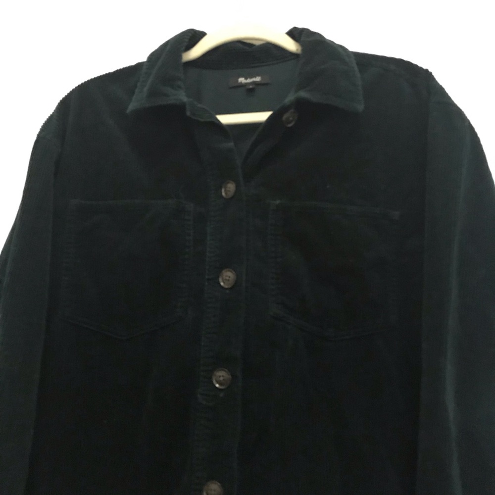 Madewell Corduroy Kentwood Oversized Shirt-Jacket Dark Green Size M - Picture 4 of 8